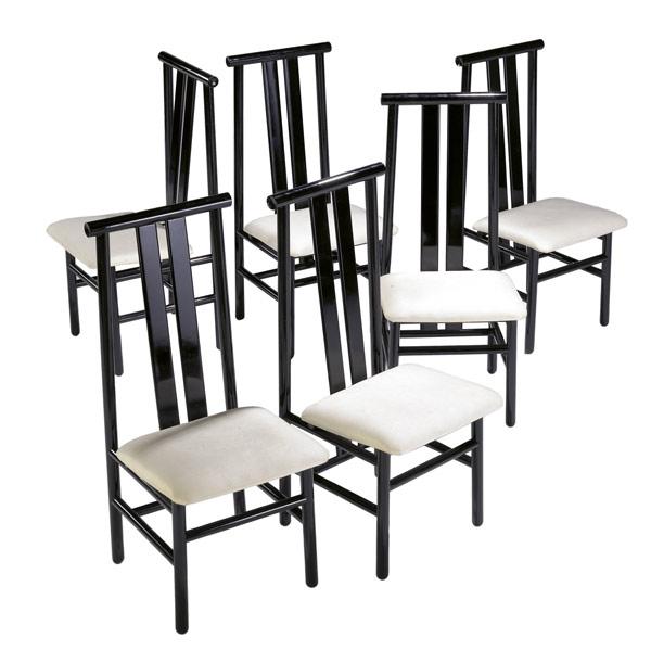 Appraisal: AANIG ARIAN TISETTANTA Set of six Zea dining chairs with