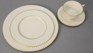 Appraisal: Lenox Colonnade porcelain dinner set with gold trim total pieces