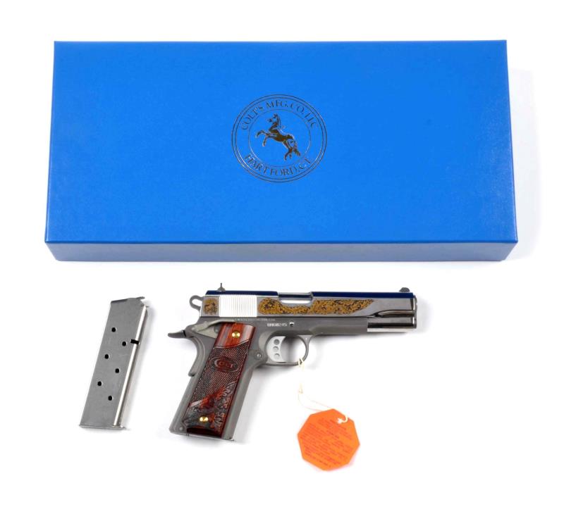 Appraisal: MIB Colt Custom Shop-Talo Semi-Auto Pistol Serial DMG This beautiful