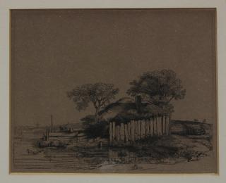 Appraisal: Print Rembrandt Van Rijn Cottage with a White Paling Rembrandt