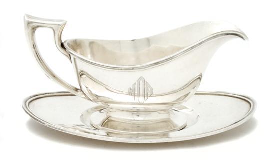 Appraisal: An American Sterling Silver Gravy Boat and Under Tray Towle