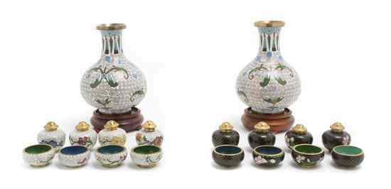 Appraisal: A Collection of Chinese Cloisonne Articles comprising a pair of