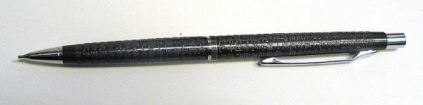 Appraisal: PILOT Sterling Silver with Black Lacquer Buddhist Scripture Pencil This