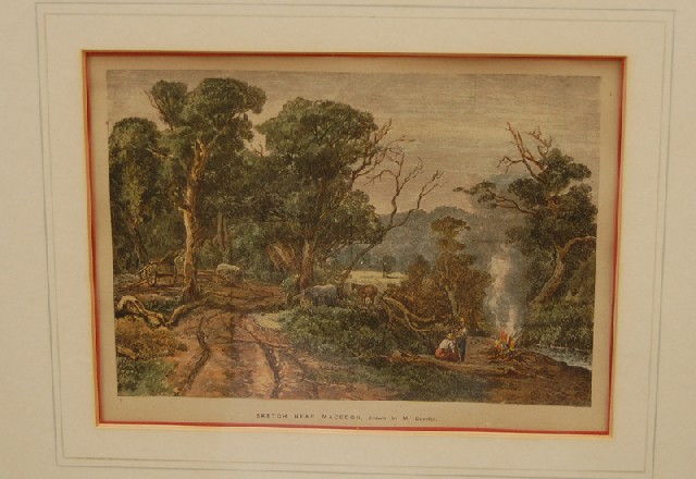 Appraisal: AFTER LOUIS BUVELOT Sketch near Macedon Hand coloured wood engraving