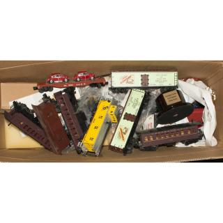 Appraisal: Box Lot Assorted Train Cars Large box lot of assorted