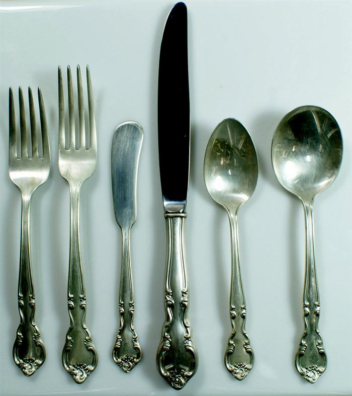 Appraisal: pcs Easterling American Classic sterling silver flatware c o teaspoons