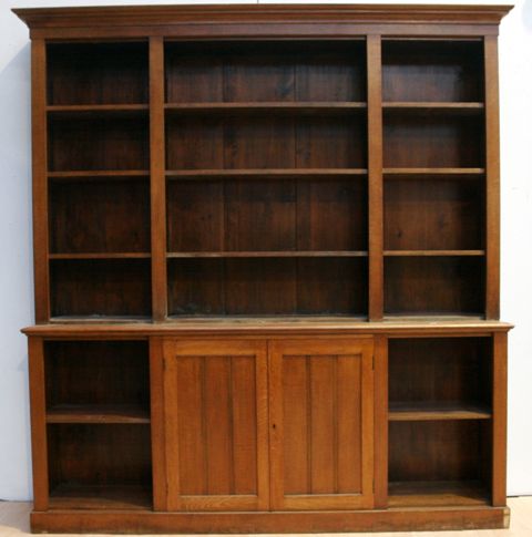 Appraisal: A French th century oak shallow bookcase cms wide cms