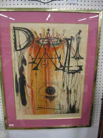 Appraisal: Salvador Dali Lithograph pencil signed numbered of