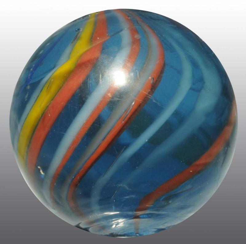 Appraisal: Blue Glass Swirl Marble Description Original surface Condition Size Dia