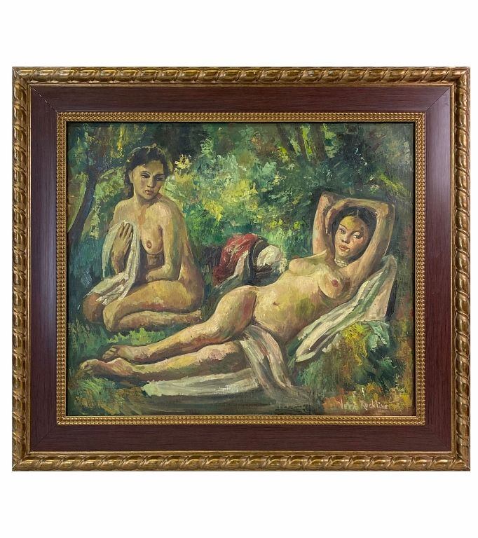 Appraisal: Vera Rockline Russian Oil Painting After Vera Rockline Russian Oil