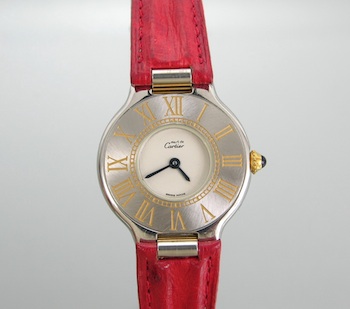 Appraisal: A Ladies' Must de Cartier Watch A polished and brushed