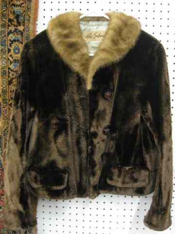 Appraisal: Beaver Fur Coat with Mink Collar Roy Sofari label