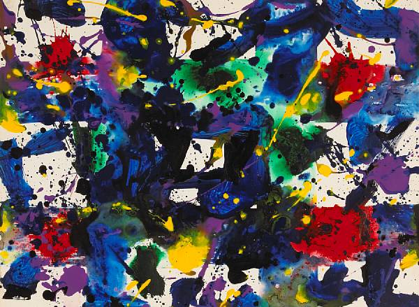 Appraisal: Sam Francis American - Untitled SF - signed and dated