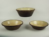 Appraisal: MILK BOWLS - Lot of three tapered side redware milk