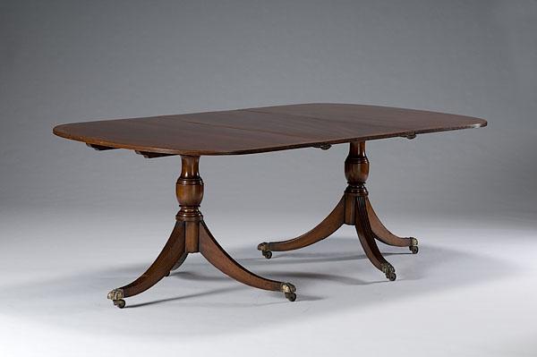 Appraisal: ENGLISH REGENCY-STYLE DINING TABLE Centennial in mahogany with oak secondary