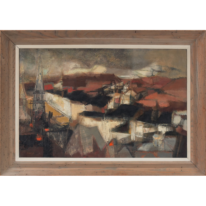 Appraisal: Suzanne Schweig Langsdorf Martyl American b Abstract Landscape oil on