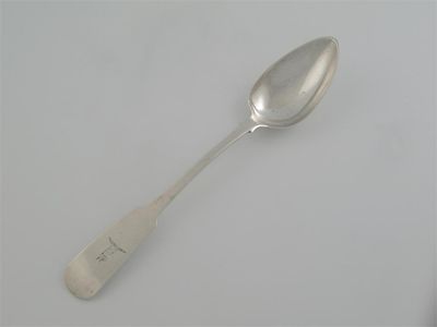 Appraisal: A rare George III Irish provincial fiddle pattern tablespoon crested