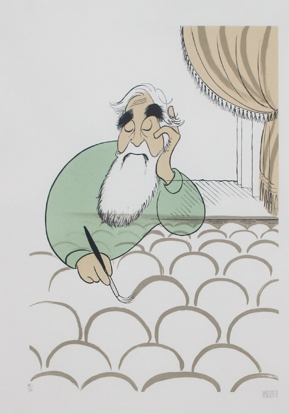 Appraisal: HIRSCHFELD Albert American - Artist Painting Seats in a Theater