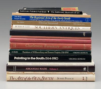 Appraisal: Books catalogues Southern furniture books and exhibition catalogues relating to