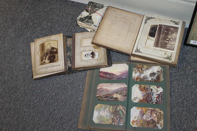 Appraisal: TWO VICTORIAN PHOTO ALBUMS together with a collection of various