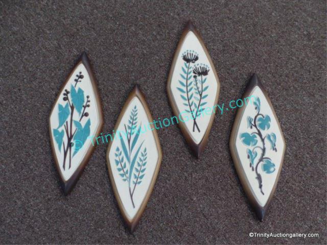 Appraisal: Syroco Inc Aqua Wall Plaque Set - Seasons Retro vibe