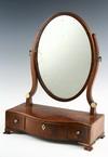 Appraisal: SHAVING MIRROR - Federal period oval shaving mirror mounted with