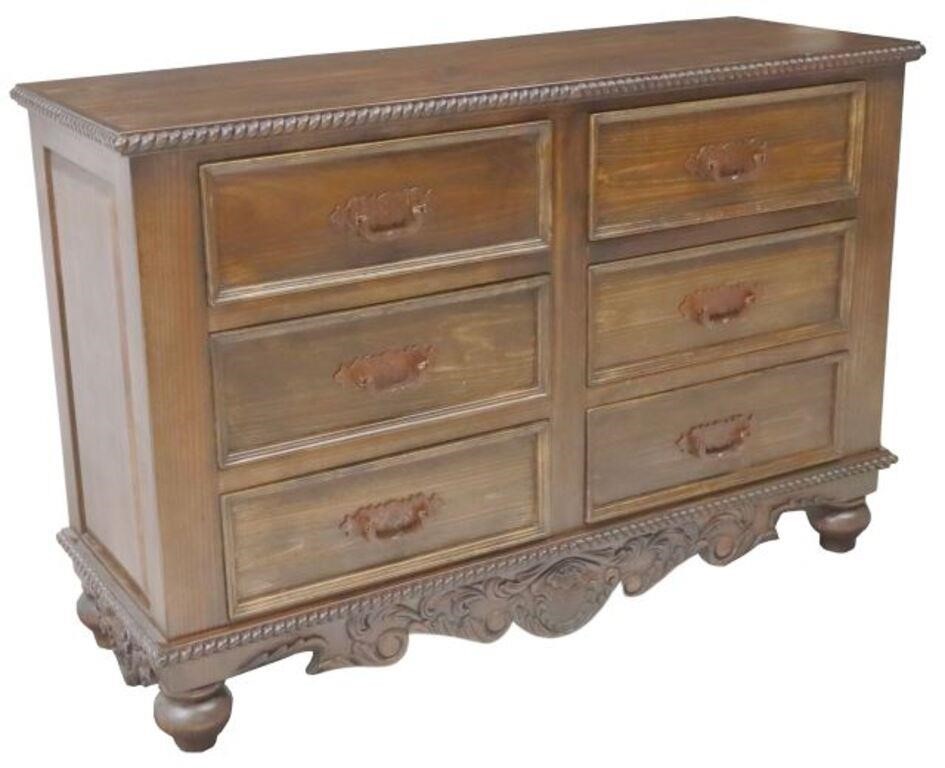 Appraisal: Spanish Colonial style Astoria chest of drawers Jorge Kurczyn Hacienda