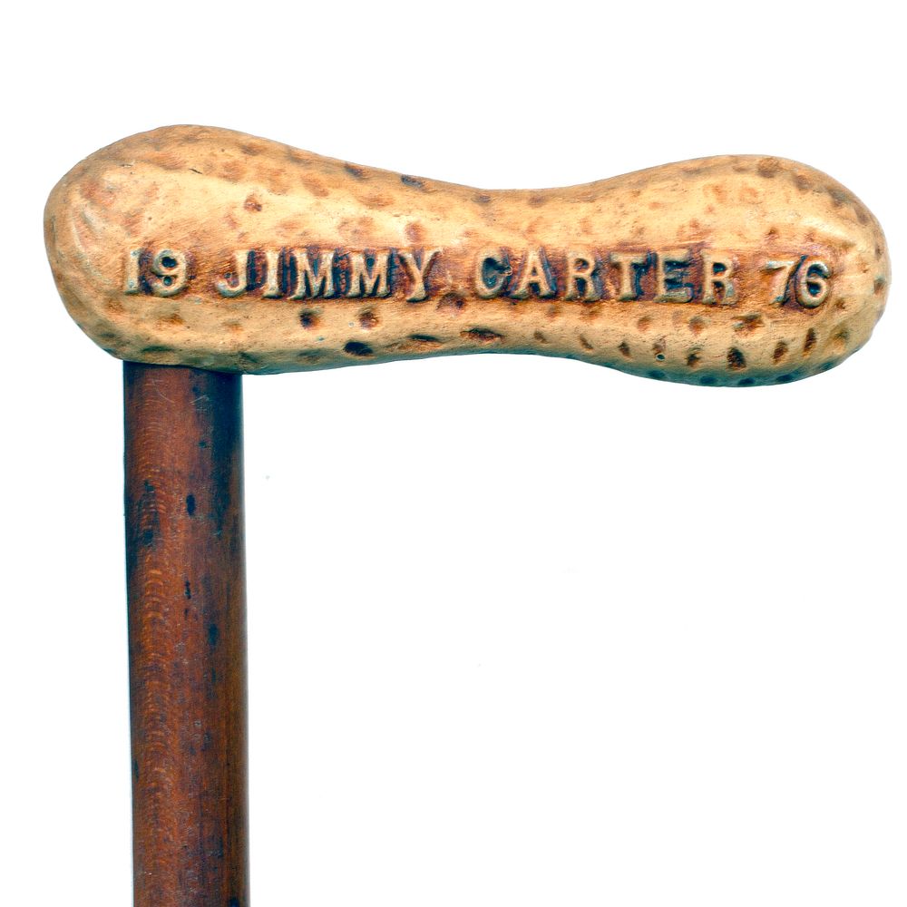 Appraisal: Jimmy Carter Political Cane Dated - A presidential campaign piece