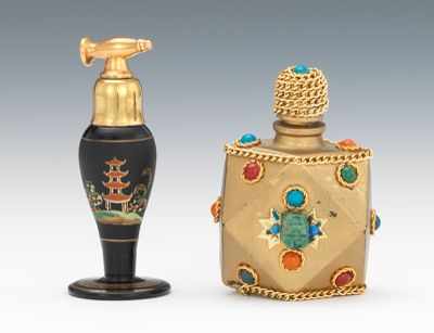 Appraisal: A Devilviss Type Atomizer and a Bejeweled Perfume Bottle Including