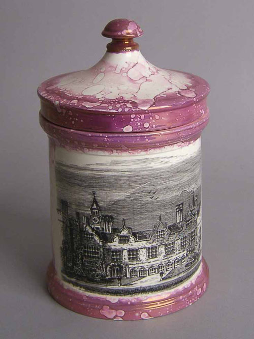 Appraisal: Sunderland covered canister th c h