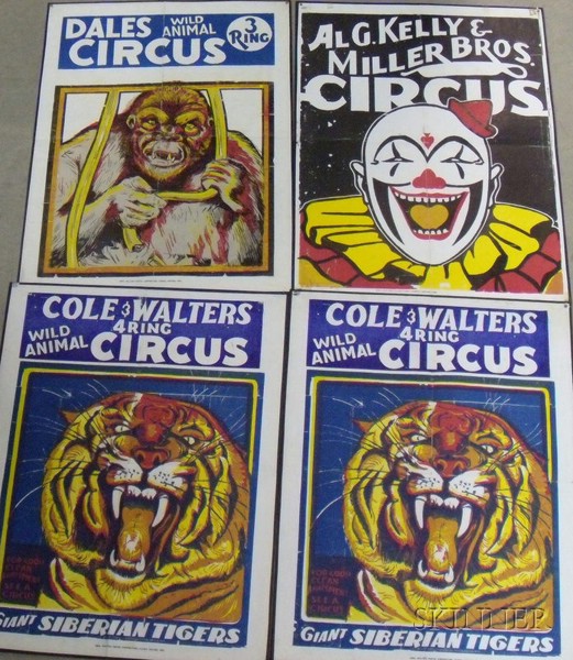 Appraisal: Six Color Screenprinted Circus Posters Neal Walters Poster Corp Eureka