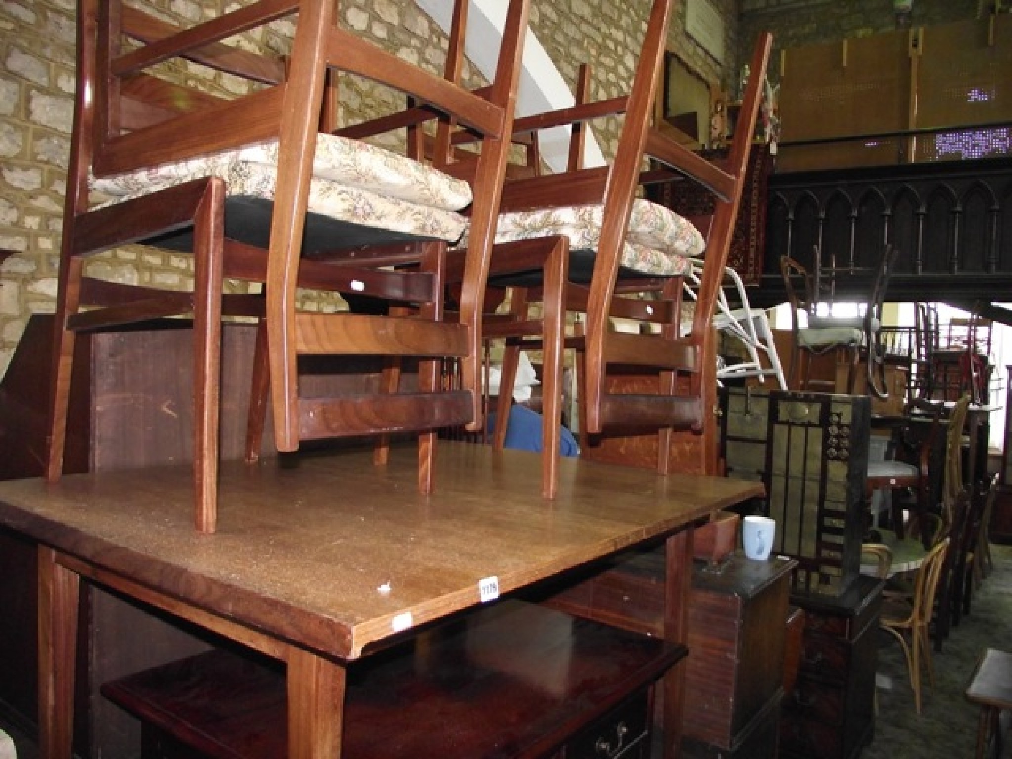 Appraisal: A Meredew mid- th century teak draw leaf dining table