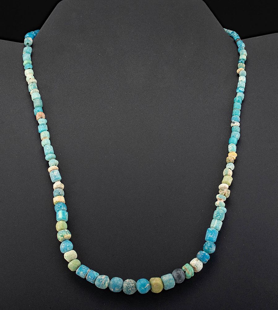 Appraisal: Romano Egyptian Glass Bead Necklace Egypt Romano-Egyptian period ca BCE