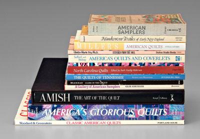 Appraisal: books American textiles American quilts and samplers