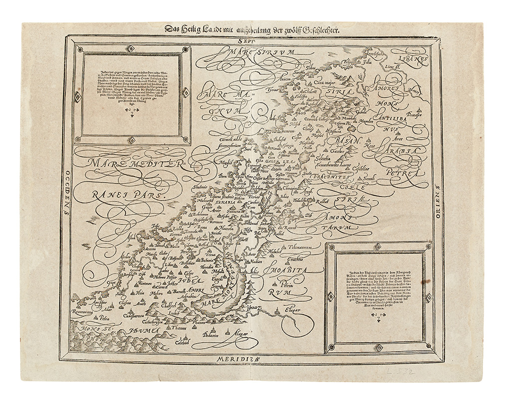 Appraisal: HOLY LAND Munster Sebastian Das Heilig Landt Double-page woodcut map