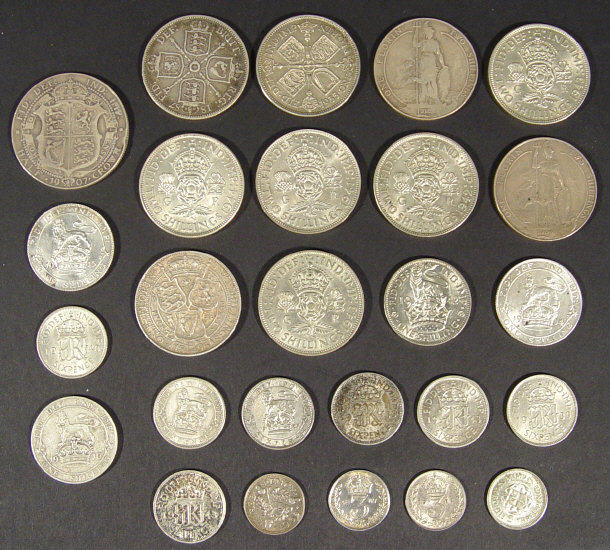 Appraisal: Collection of English silver coins mainly Victorian and Edwardian