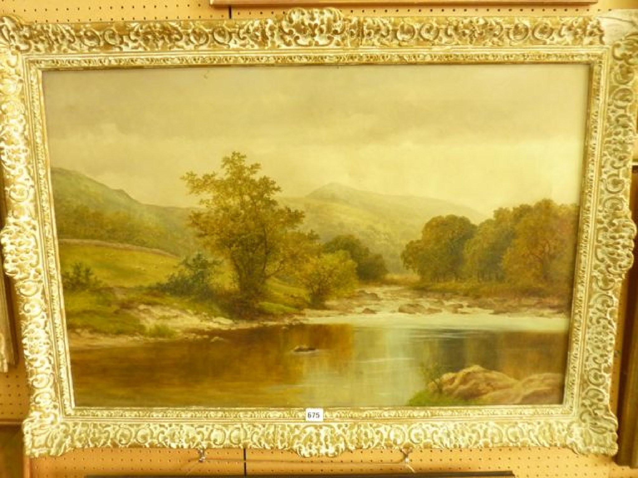 Appraisal: A th century oil painting on canvas of a Welsh