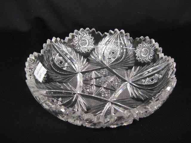 Appraisal: Straus Cut Glass Low Bowl signed brilliant period '' some