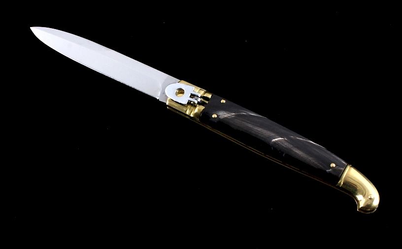 Appraisal: Foxinox Italian Stiletto Switchblade Knife Buffalo This is a Foxinox