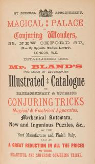 Appraisal: J Bland s Magical Palace of Conjuring Wonders London ca