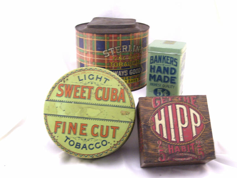 Appraisal: - Advertising Tobacco Tins Includes Sweet Cuba Tobacco round tin