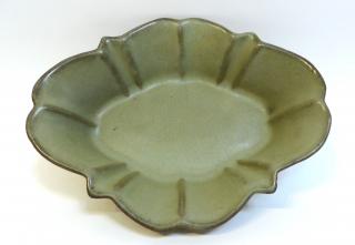 Appraisal: Celadon Glaze Dish Celadon Glaze Dish In a soft olive