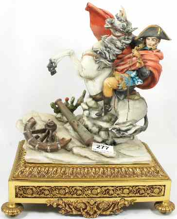 Appraisal: Capo Di Monte Figure Bruno Pirate on Rearing Horse on