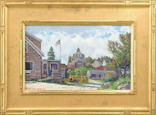 Appraisal: STAPLETON KEARNS American - CAPE ANN TOWN SCENE Oil on