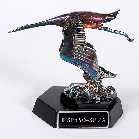 Appraisal: Hispano-Suiza Mascot Hood Ornament Reproduction Hispano-Suiza elegant stylized bird mascot