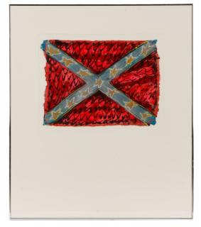 Appraisal: Adrienne Anderson Mixed Media Work Rebel Flag Adrienne Anderson American