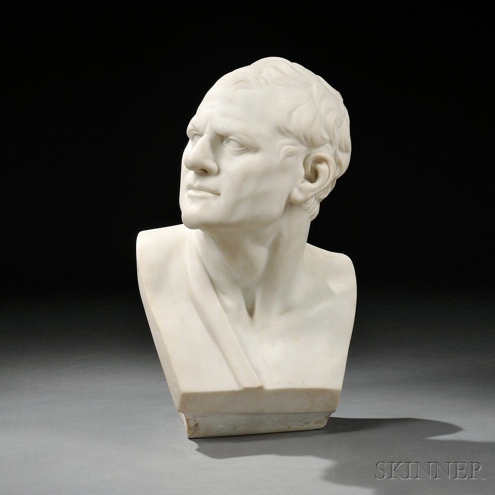 Appraisal: White Marble Bust of a Man mid to late th