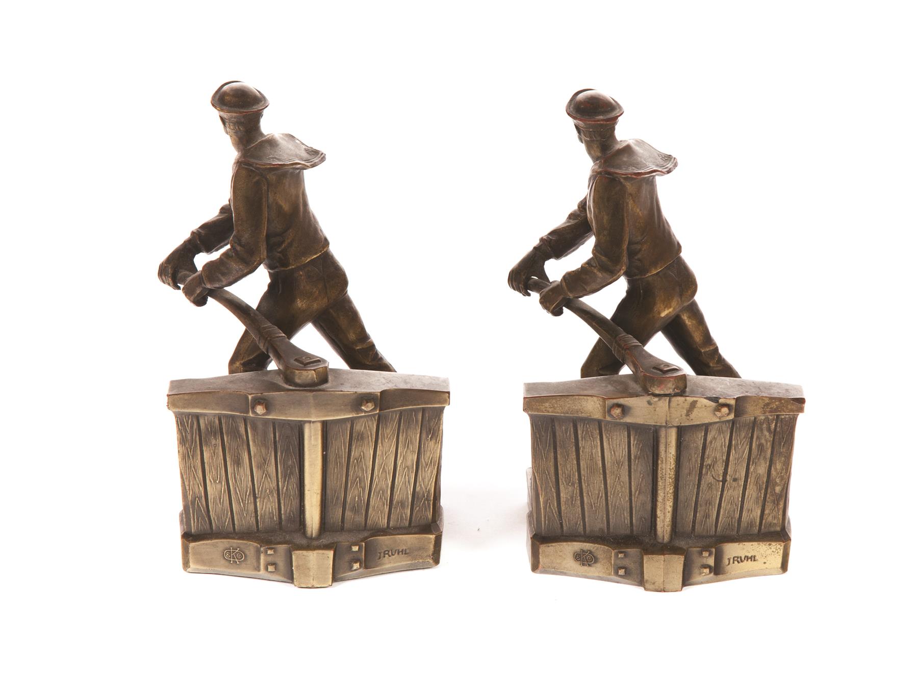 Appraisal: PAIR OF BOOKENDS MANUFACTURED BY THE KRONHEIM OLDENBUSCH AND ARTIST