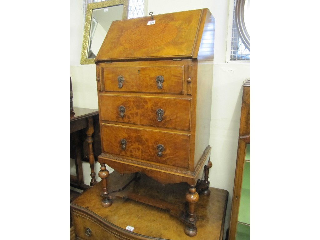 Appraisal: Walnut ladies writing bureau by Wylie Lochhead