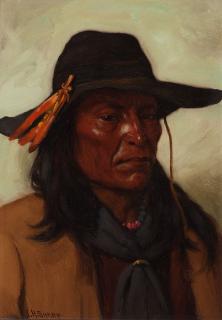 Appraisal: Chief Duck Man by Joseph Henry Sharp Joseph Henry Sharp